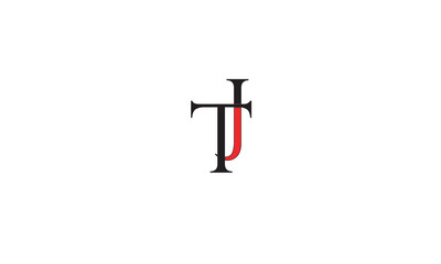 TJ, JT, J, T Abstract Letters Logo Monogram