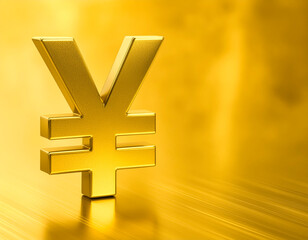 Fototapeta premium Golden yen symbol