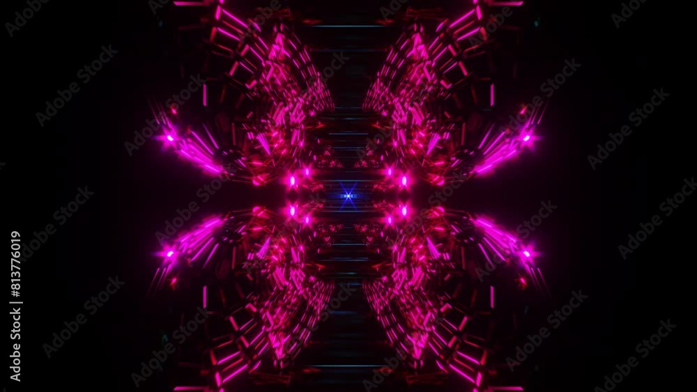 Aufkleber dynamic vj loop with a mesmerizing neon disco pattern flashing rhythmically.