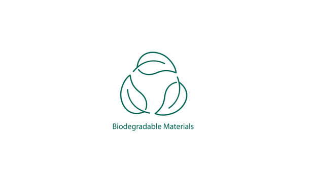 Biodegradable Material and Eco-Friendly Products Vector Icon