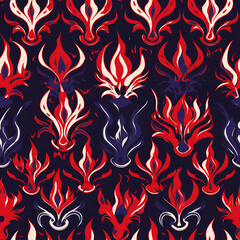Fire seamless pattern, beautiful modern graphics can be used in a variety of designs