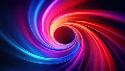 Obraz premium Spectral Elegance: Long and Detailed Wavy Line Floating Amidst a Lush Purple and Blue Backdrop