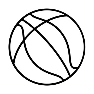 recommend clip art: Basketball line icon