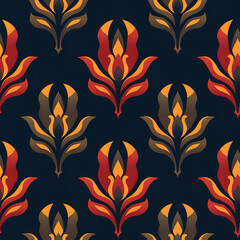 Fire seamless pattern, beautiful modern graphics can be used in a variety of designs
