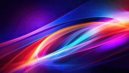 Spectral Elegance: Long and Detailed Wavy Line Floating Amidst a Lush Purple and Blue Backdrop