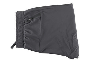 Men's trousers isolated on white, clipping path, top view