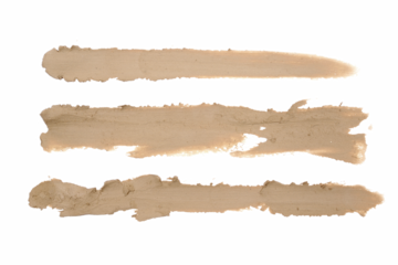 Smeared clay isolated on whitebackground, clipping path