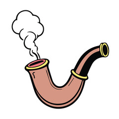 Obraz premium smoke war icon line color illustration