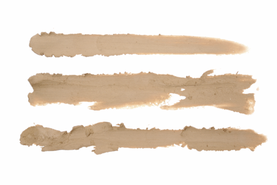 Smeared clay isolated on whitebackground, clipping path