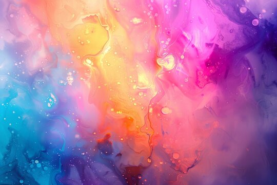 Abstract colorful fluid painting. Alcohol ink technique.