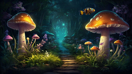 Fototapeta premium mushroom in the forest