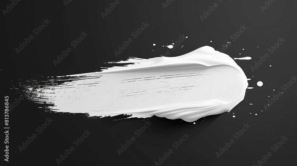 Poster realistic isolated grunge brushstroke line with straight edge for artistic material on transparency.