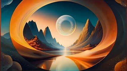 sunrise in the mountains