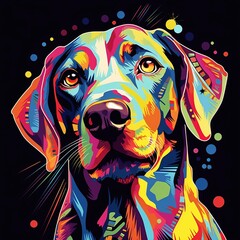 Dog, Animal, Colorful, pop art, illustration vector style.