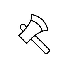 Axe outline icons, minimalist vector illustration ,simple transparent graphic element .Isolated on white background