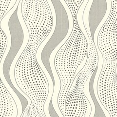 Abstract Halftone Waves Pattern with Dynamic Lines and Dots