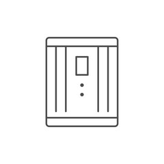 Tanning cabin line outline icon