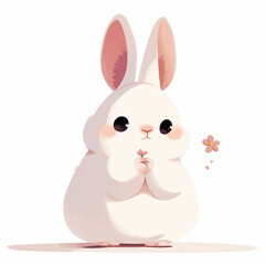 2d flat bunny cartoon
