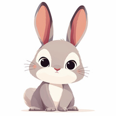 Obraz premium 2d flat bunny cartoon