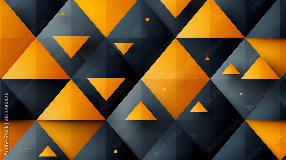 Fototapete abstract technology design featuring geometric shapes with computer graphic decoration in isolated background, businsess background presentation