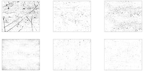 Collection of 6 grunge texture. Abstract grunge texture collection vector set. Paint grunge texture bundle