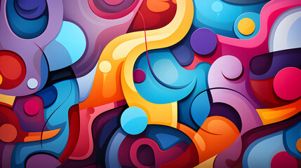 Obraz premium 90s style abstract pattern geometric shapes design poster background