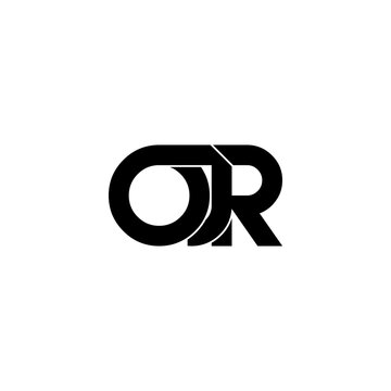 ojr typography letter monogram logo design