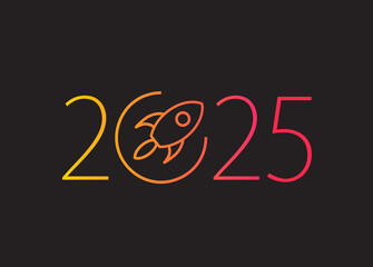 happy new year 2025 2025 with Rocket
