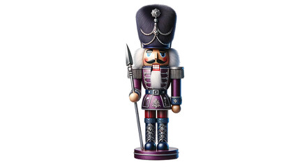 Fototapeta premium Christmas nutcracker toy soldiers, isolated on a white background. 