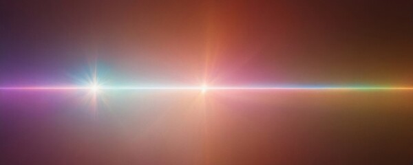 Obraz premium A colorful light is reflected on a brown background