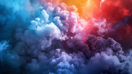 A sudden eruption of colors in Searchlight smoke background