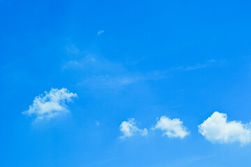 clear blue sky with white cloud, good weather in the morning have a nice day