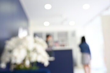 blur luxury in home, defocused clinic interior abstract background