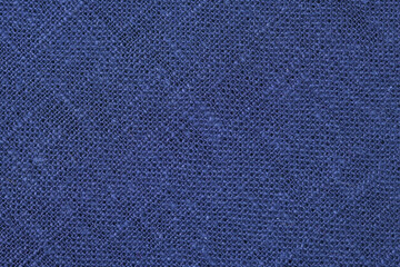 blue hemp viscose natural fabric cloth color, sackcloth rough texture of textile fashion abstract background