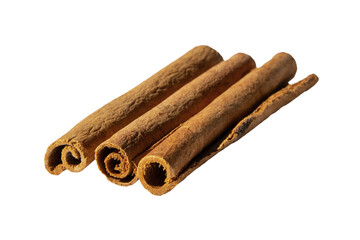 Cynamon cały, przyprawa na białym tle. Zdjęcie z bliska,