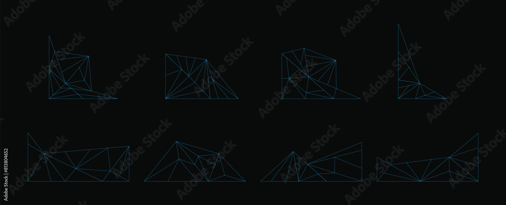Poster modern geometric connection lines and dots for technology concept