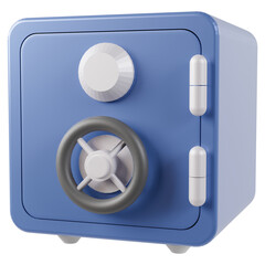 safe 3d render icon on white