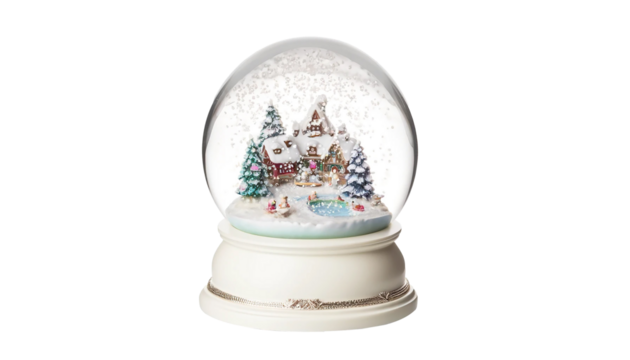 Snow globe isolated on white background
