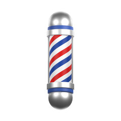 Barber Pole In 3d Illustration