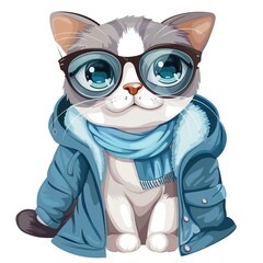 Fototapeta premium Cat cosplay fashion