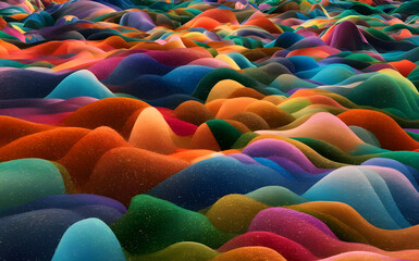 Fototapeta premium Energetic Symphony, A Kaleidoscope of Vibrant Colours
