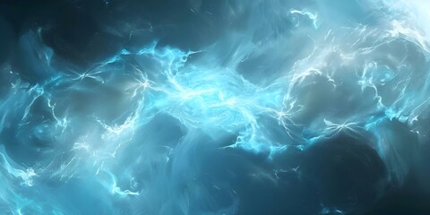 Particle nebula tech clouds inspire innovative ideas and opportunities. Concept Technology, Innovation, Inspiration, Opportunities, Futuristic Ideas