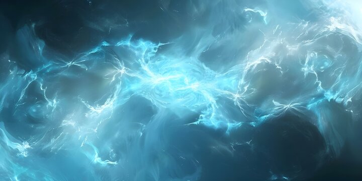 Particle nebula tech clouds inspire innovative ideas and opportunities. Concept Technology, Innovation, Inspiration, Opportunities, Futuristic Ideas