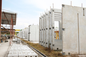 Precast concrete wall production factory, Precast Concrete Wall.