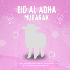 Eid al adha mubarak social media post and template