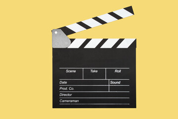 Motion picture board, camera action, film studio, industry standard.