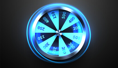 Wheel of luck or fortune. Colorful gambling wheel. Online casino. Internet casino.