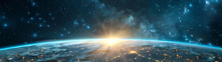 Naklejka premium The stars in the night sky symbolizing the vastness of universe