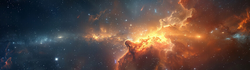 Obraz premium The stars in the night sky symbolizing the vastness of universe