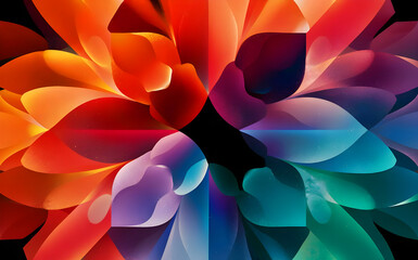 Obraz premium Energetic Symphony, A Kaleidoscope of Vibrant Colours